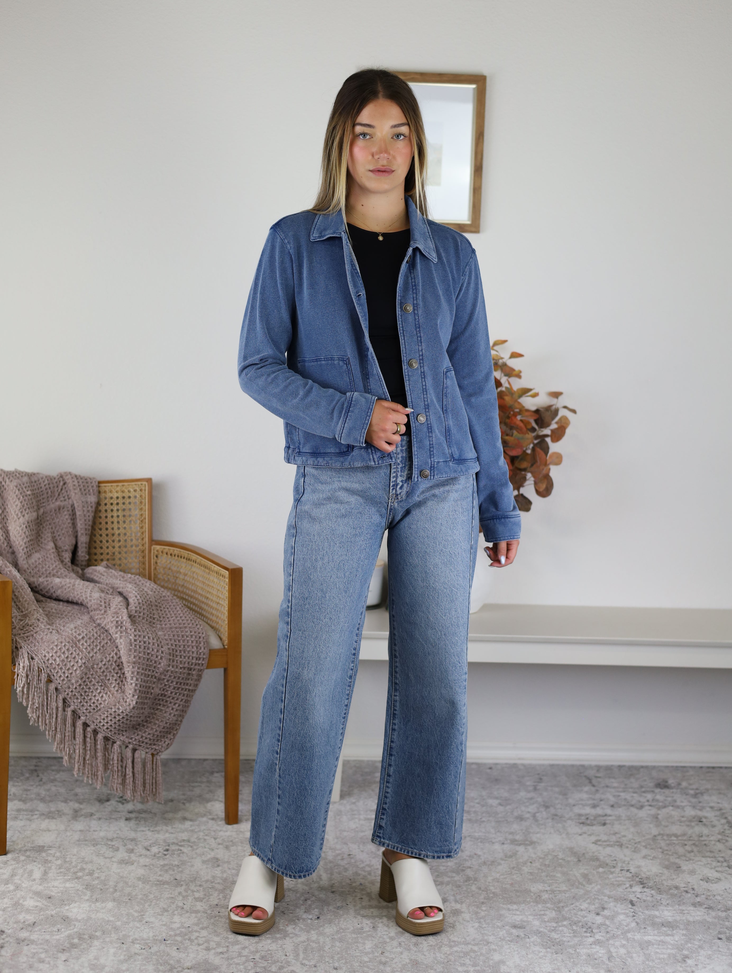 Z Supply - All Day Cropped Knit Denim Jacket – Glitz Fine Clothing