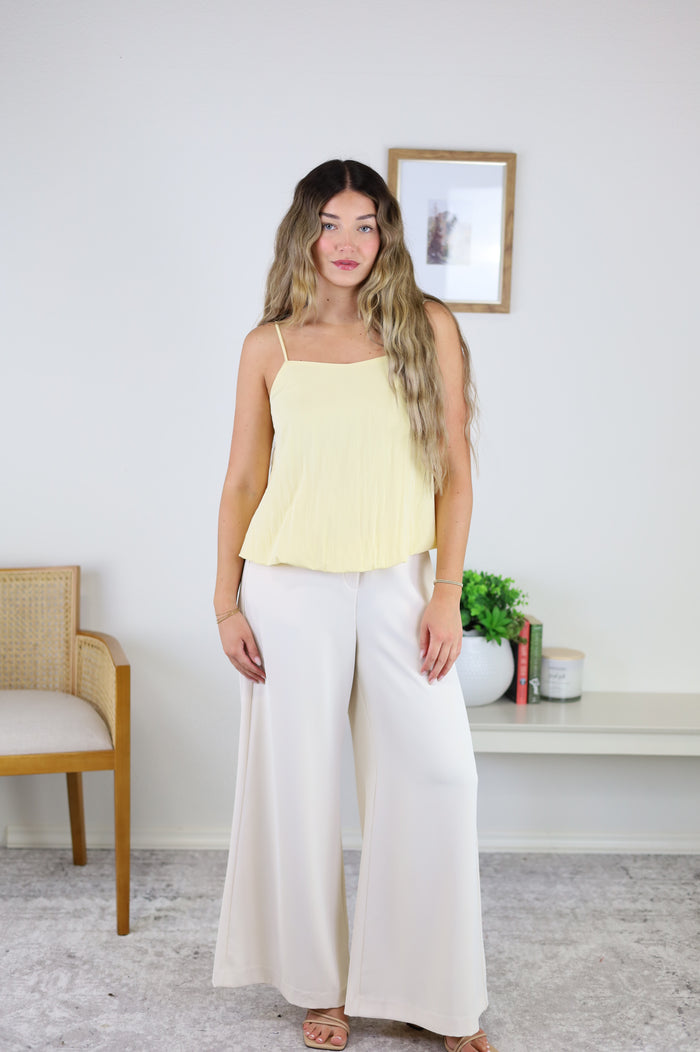 Reneece Cami Top with Bubble Hem