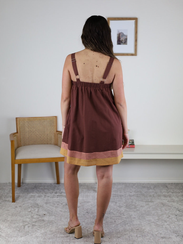 Ida Color Block Sleeveless Mini Dress
