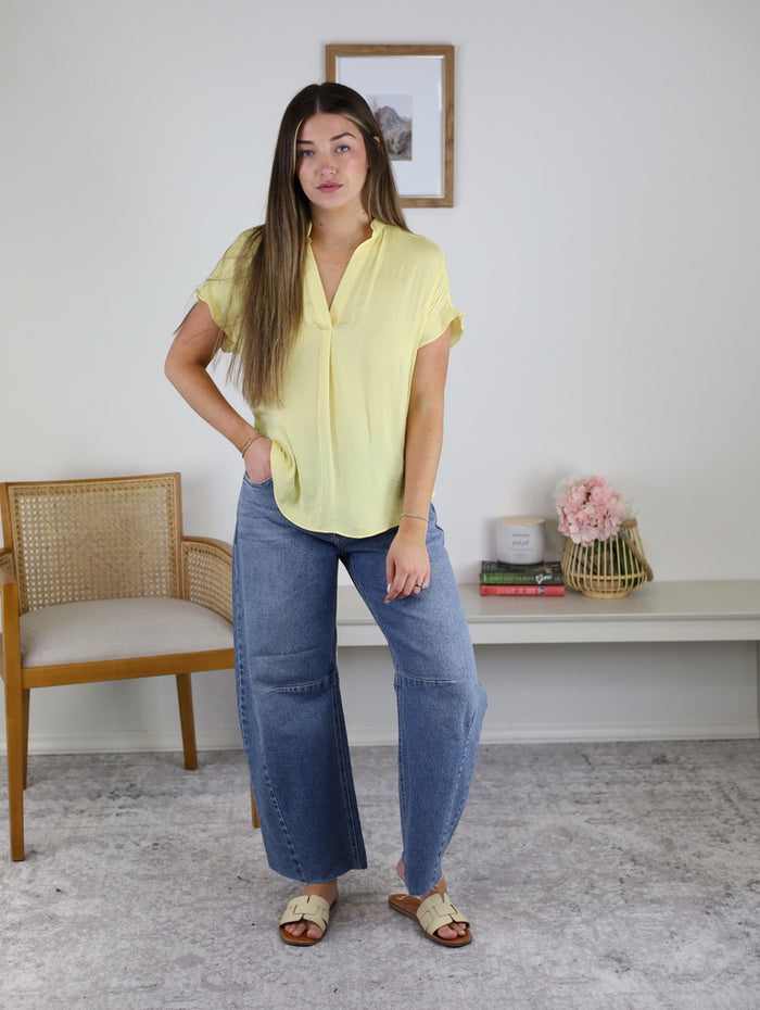 Dusty Drop Shoulder Blouse
