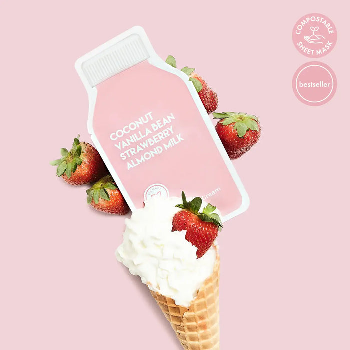 ESW Beauty - Strawberries and Cream Soothing Raw Juice Sheet Mask: With Peg Hole
