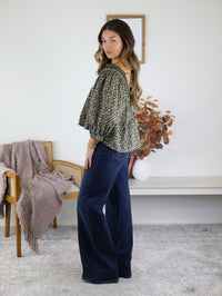 Alaster Ditsy Print Tiered Blouse