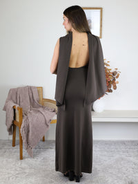 Shonda Scarf Back Sweater Maxi Dress