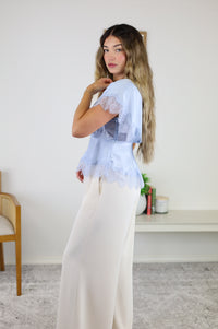 Tulip Lace Trim Blouse