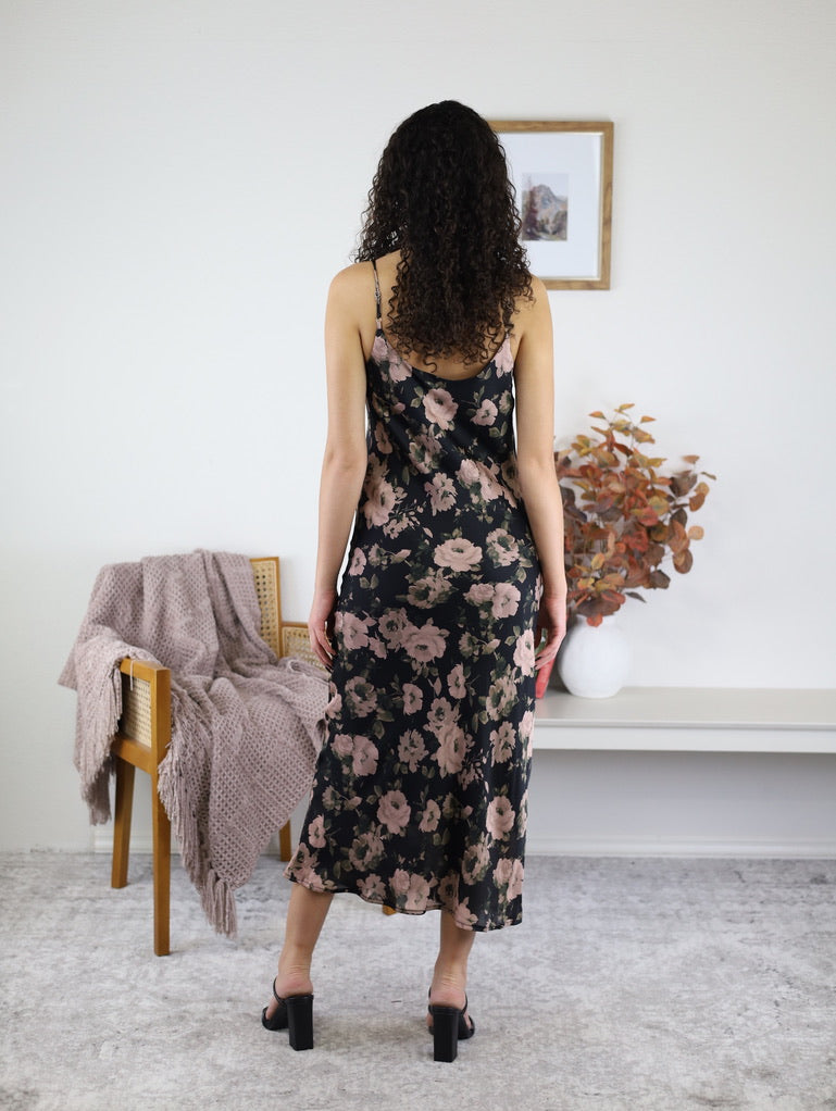 Midnight Calling Floral Midi Dress