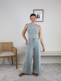 Reece Pant Set - Sage Final Sale