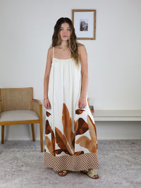 Stassi Leaf Print Maxi Dress