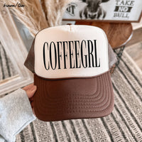 Chloe Vs Tank - CoffeeGrl Trucker Hat *10 Colors: Brown/Tan