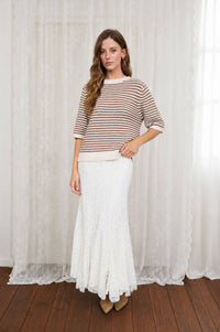 Scout Striped Sweater styled with jeans