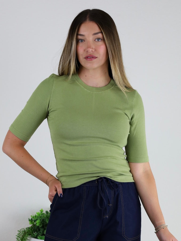 Crew Short Sleeve Top - Matcha