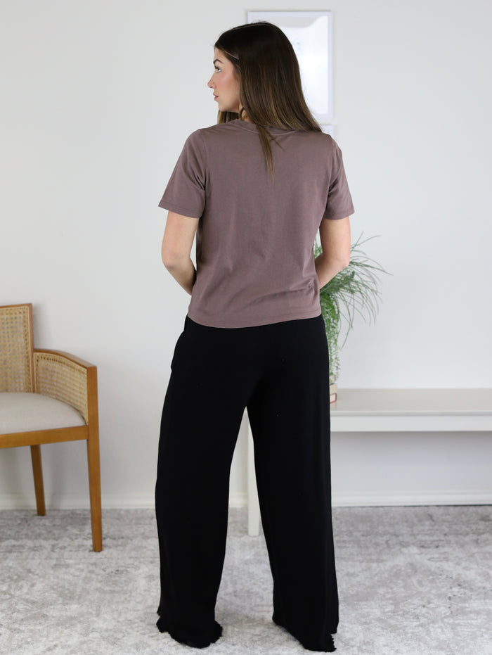 The Classic Boxy Fit Tee-Taupe