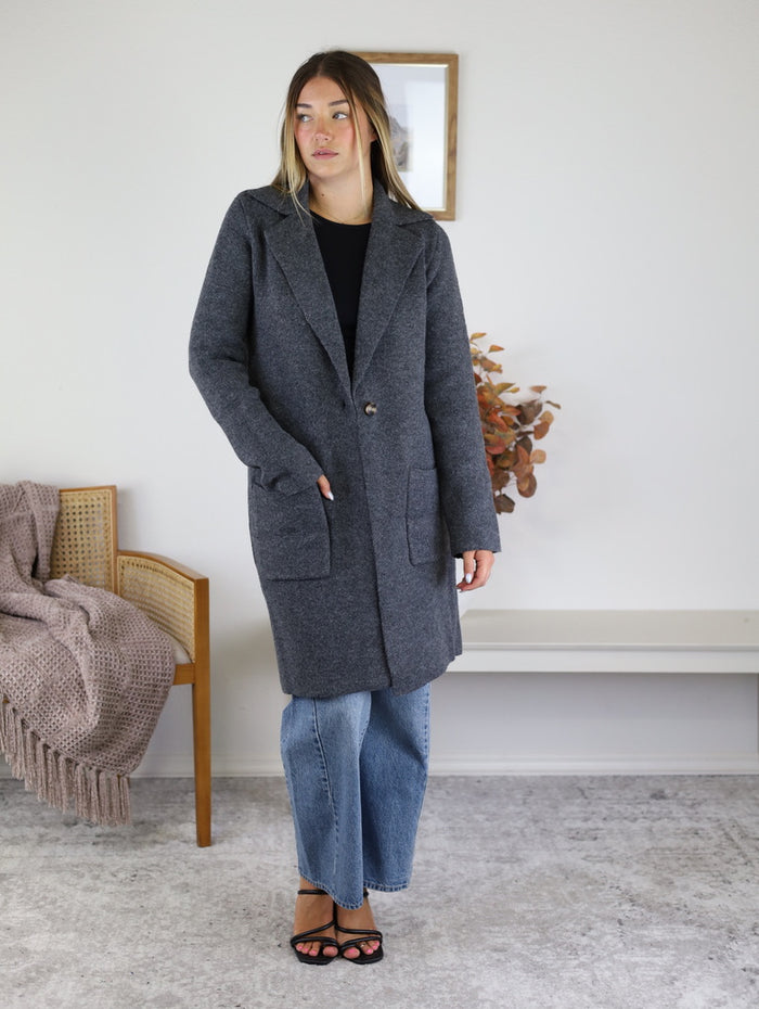 Charlie Single Button Sweater Coat