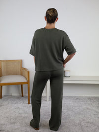 Francis Ribbed Lounge Set styled for everyday wear