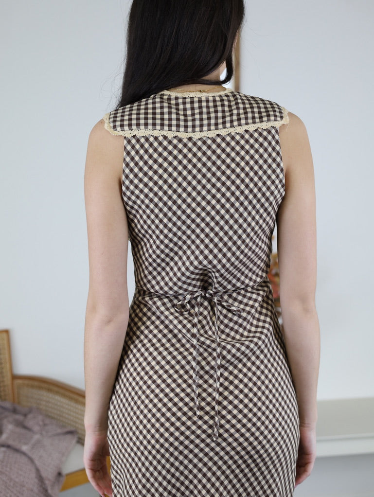 Marianna Gingham Midi Dress