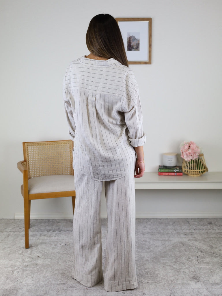 Alfie Striped Button Up