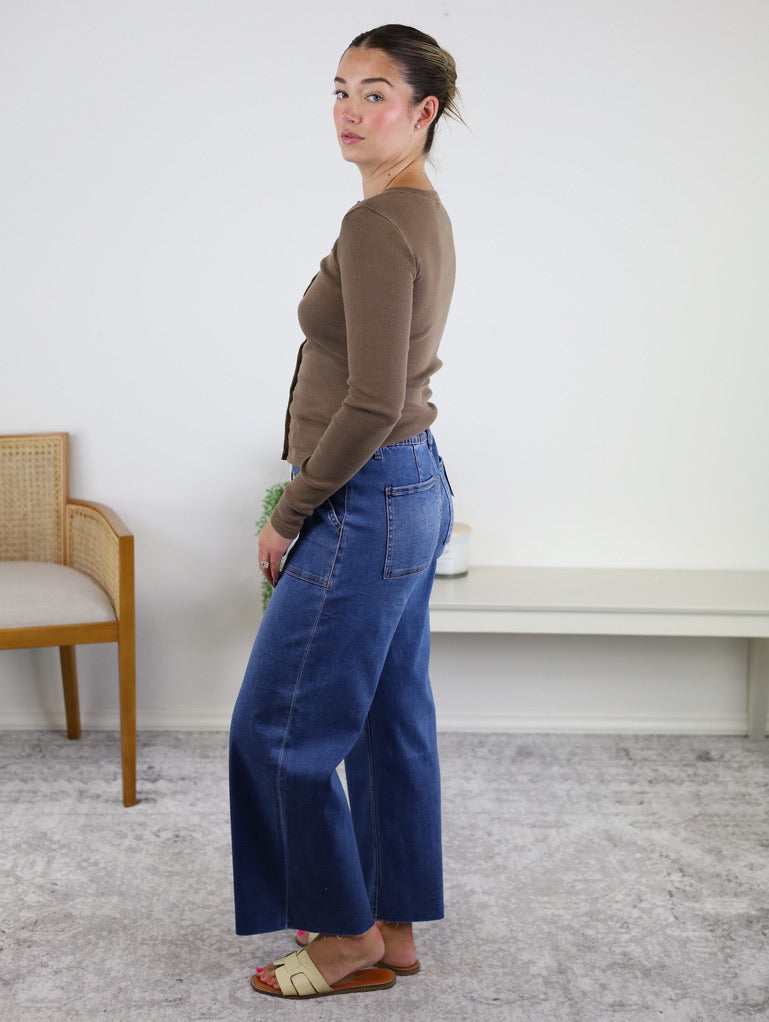 Brady High Rise Wide Leg Denim