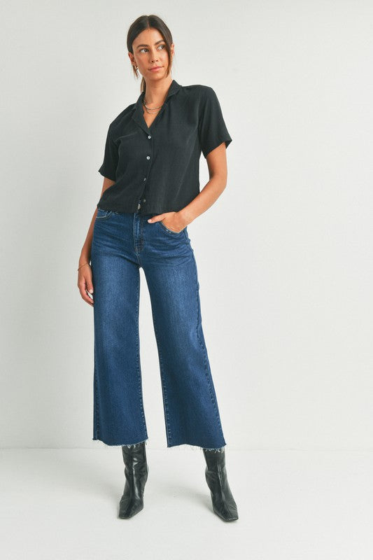 Slim Wide Leg Denim