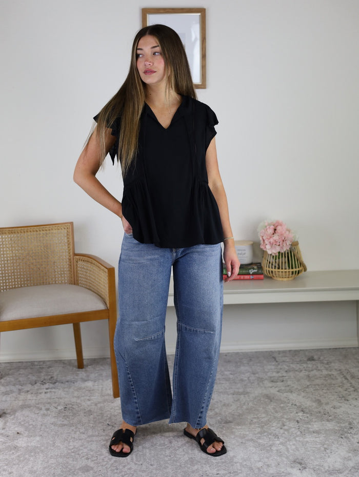 Billie Ruffle Sleeve Blouse