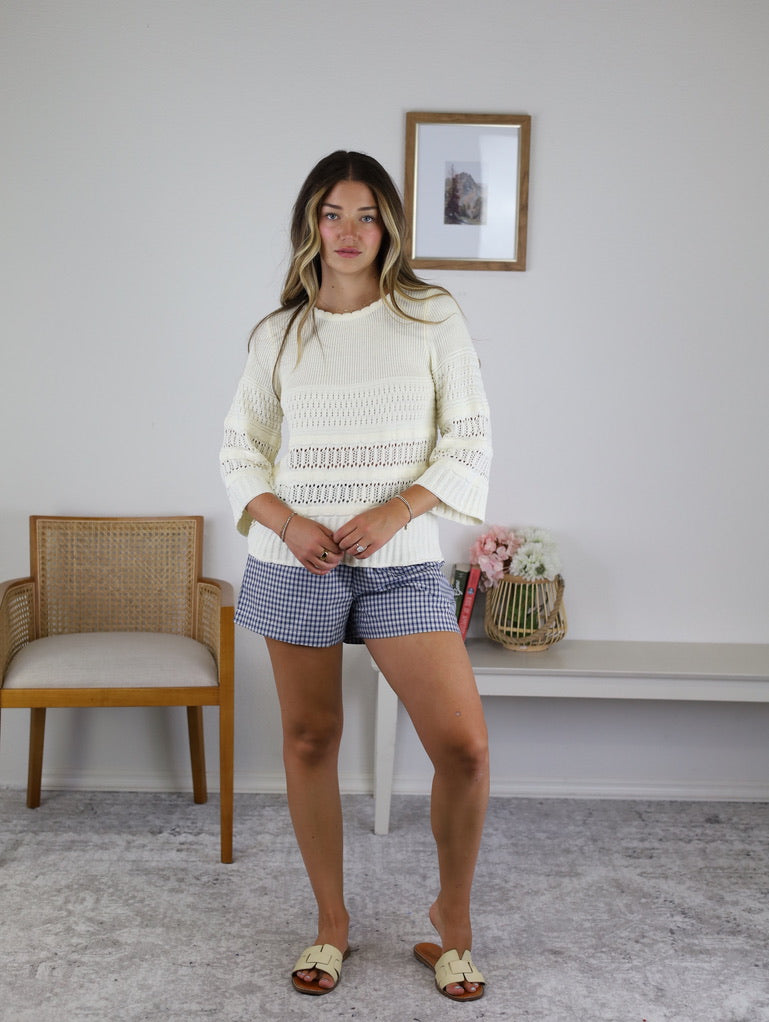 Olive Tie-Front High-Waisted Shorts