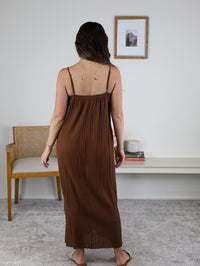 Rasha Smocked Maxi Dress with Beaded Straps