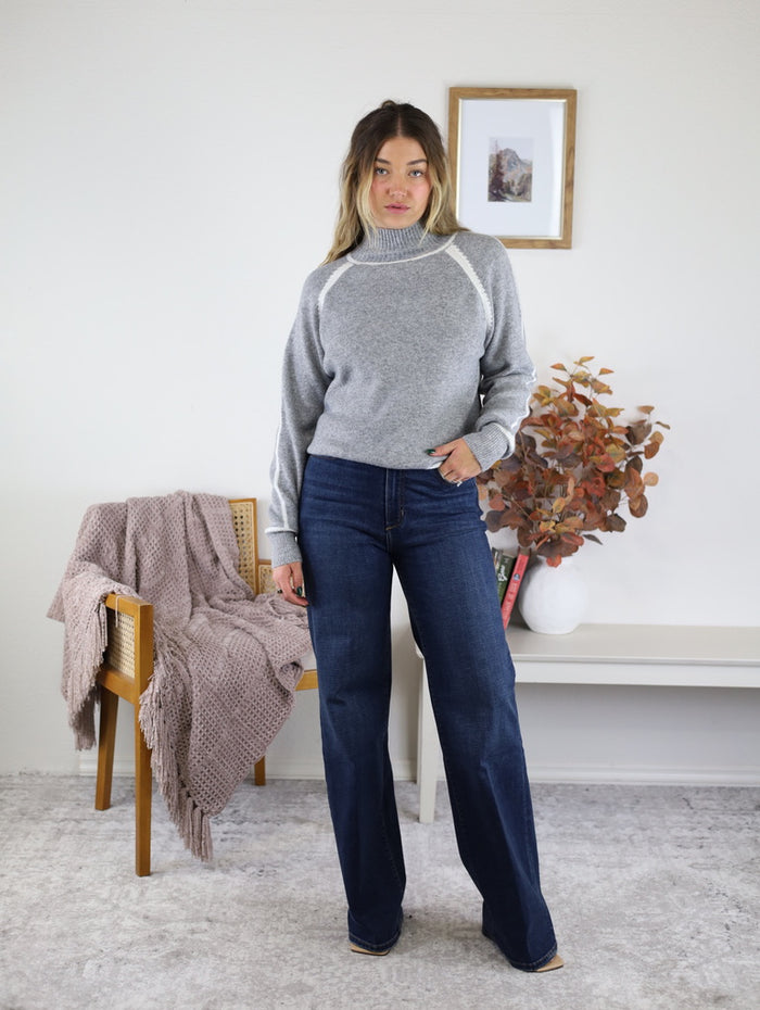 Leslie Mock Neck Sweater
