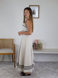 Stonefield Two Tone Linen Midi Dress