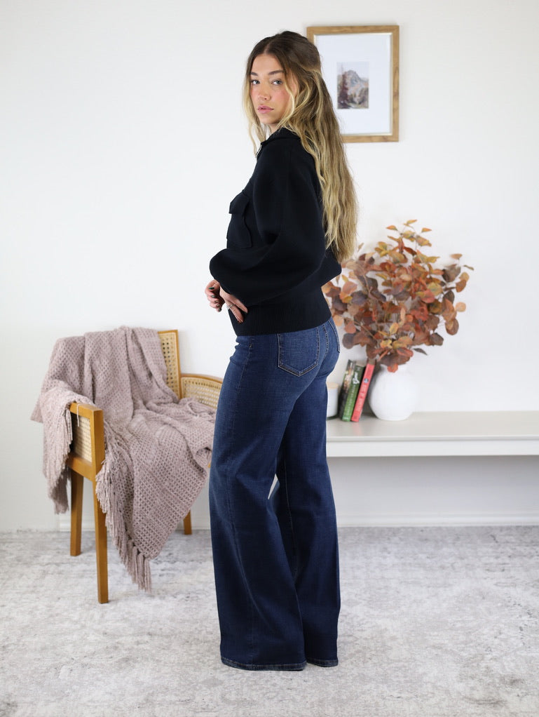 Ensley Sweater Bomber Jacket