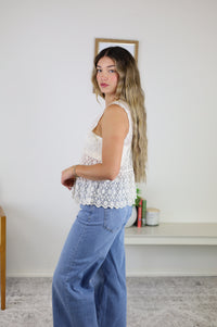 Brennan Embroidered Lace Top