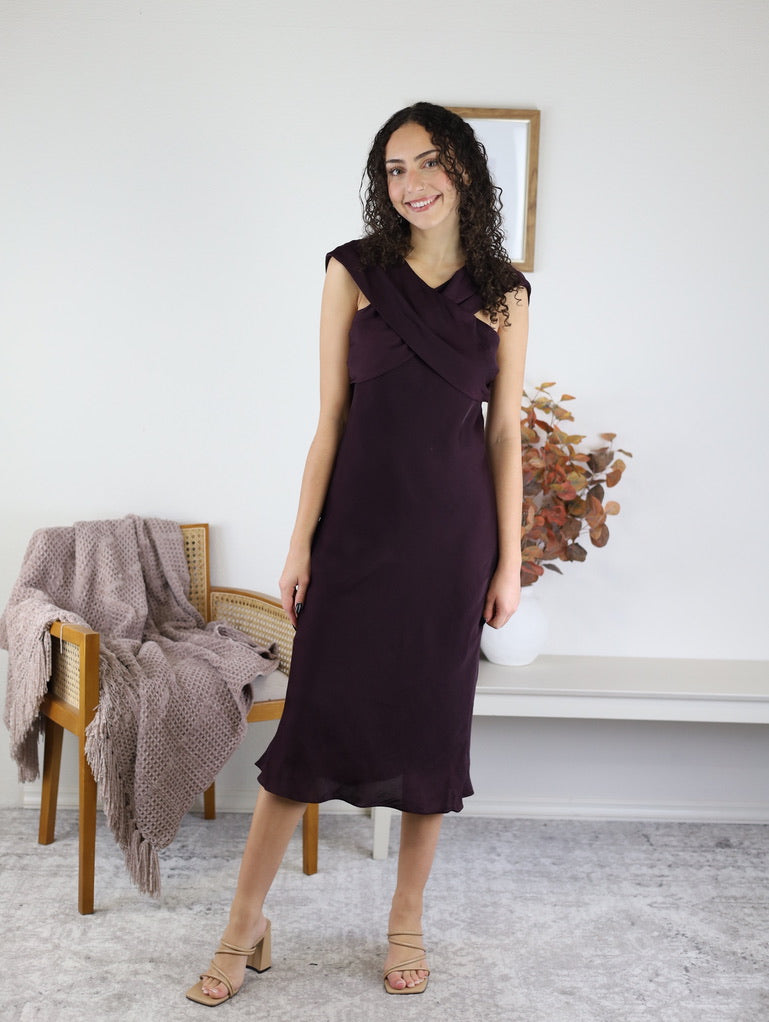 Bobbi Drape Back Midi Dress