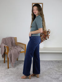 Hayes Classic Solid Rib Knit Sweater - Kale