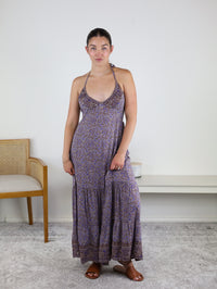 Aaliyah Printed Halter Maxi Dress