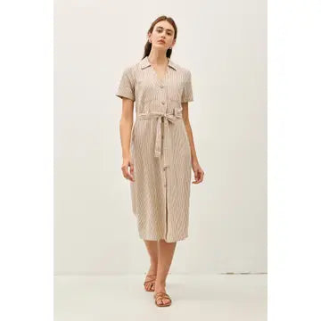Ensley Striped Midi Dress