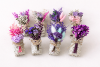 White Sage Hydrangea Flowers Smudge Sticks