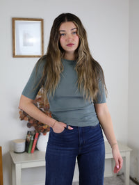 Hayes Classic Solid Rib Knit Sweater - Kale