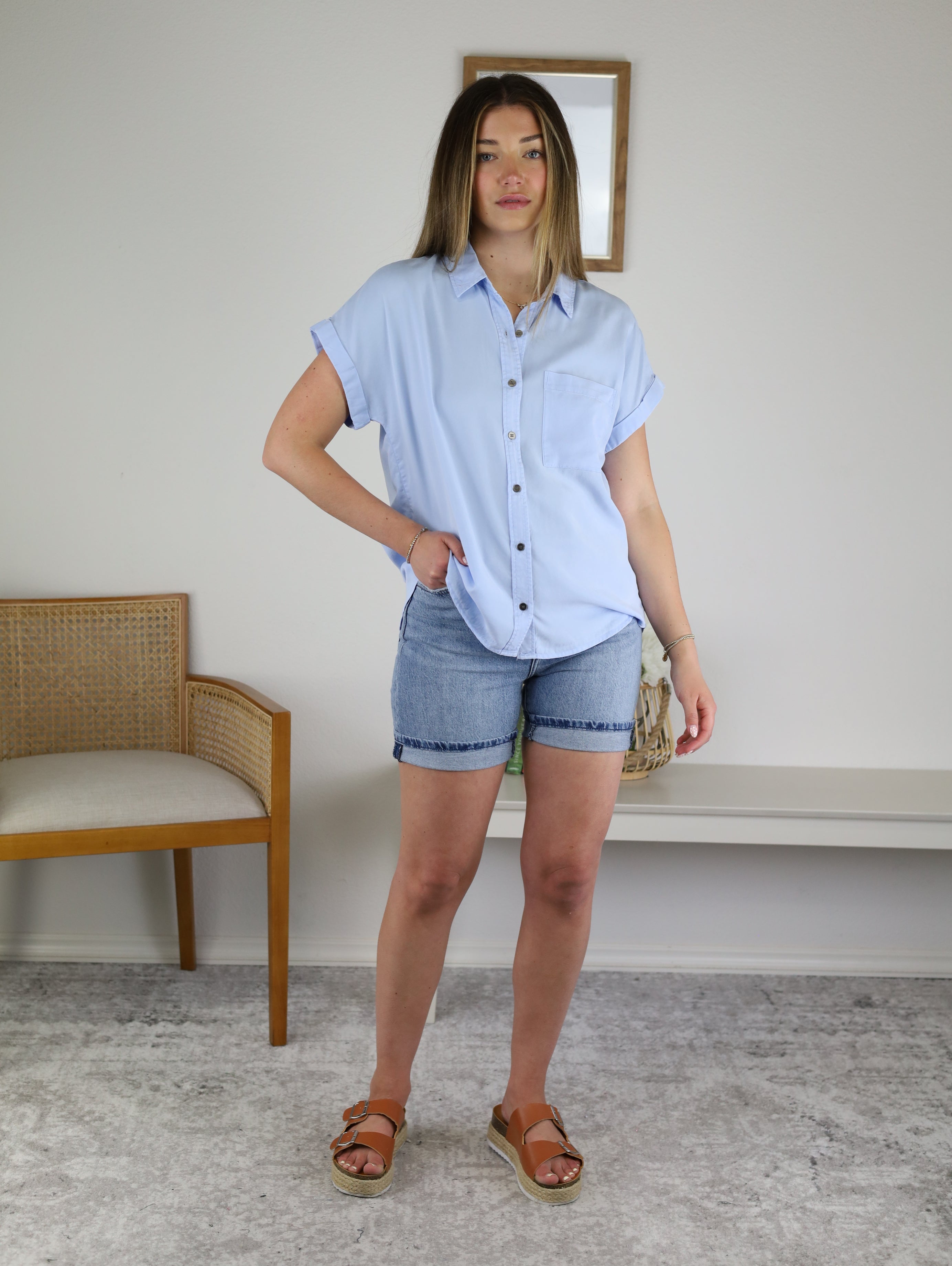 Adrian Button Adrian Classic Tencel Button Up - Sky – Glitz Fine Clothing