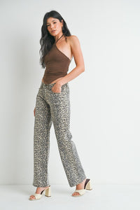 Leopard Low Rise Straight Leg