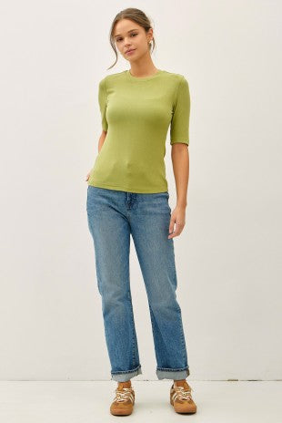Crew Short Sleeve Top - Matcha