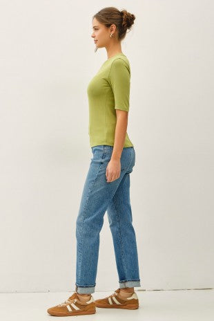 Crew Short Sleeve Top - Matcha