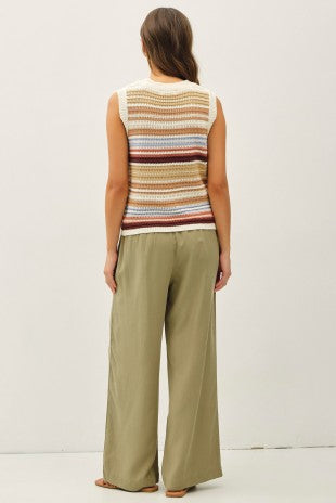 Olive green wide leg pants for women – Brenda Wide Leg Pant from Glitz Fine Clothing, Turlock CA