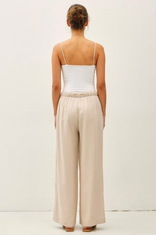 Brenda Wide Leg Pant in sand, relaxed high-rise wide leg silhouette – Glitz Fine Clothing