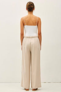 Brenda Wide Leg Pant in sand, relaxed high-rise wide leg silhouette – Glitz Fine Clothing