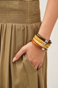 Moss green Marty Smocked Waist Midi Skirt with side pockets – Glitz Fine Clothing boutique