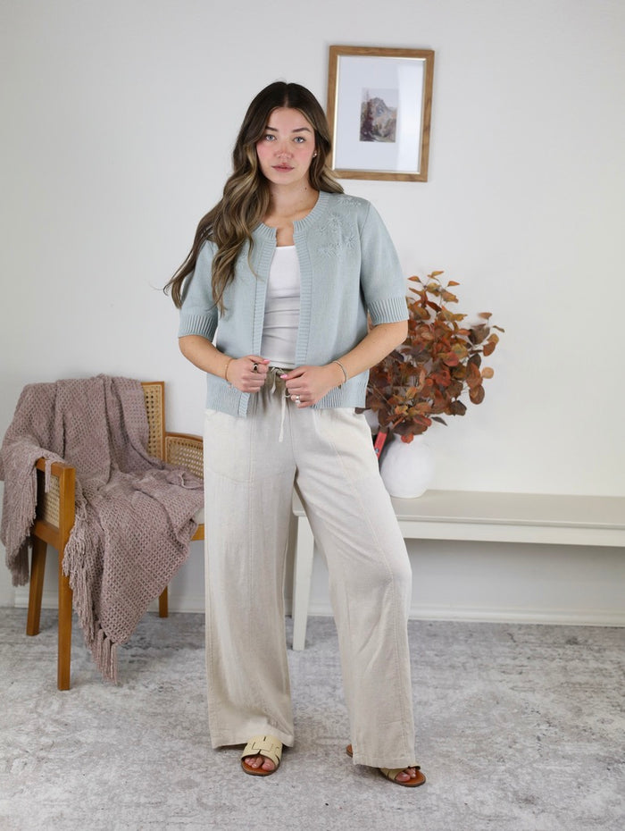 Samantha Daisy Embroidered Cardigan