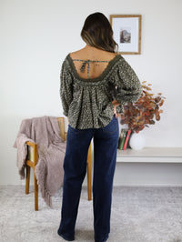 Alaster Ditsy Print Tiered Blouse