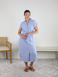 Whitney Striped Midi Dress