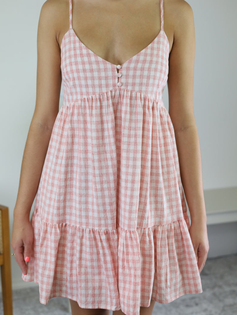 Coralanne Gingham Mini Dress