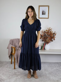 Midnight Garden Midi Dress