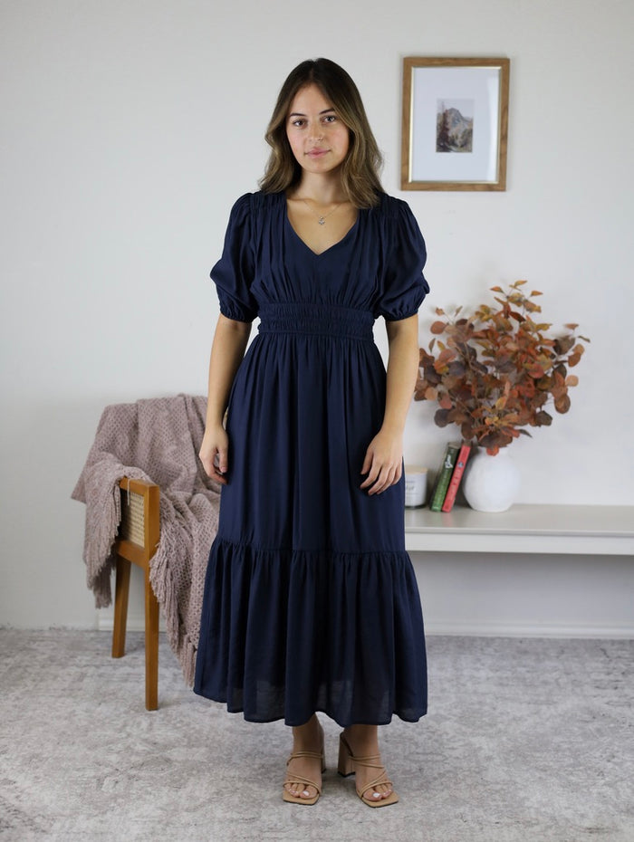 Midnight Garden Midi Dress