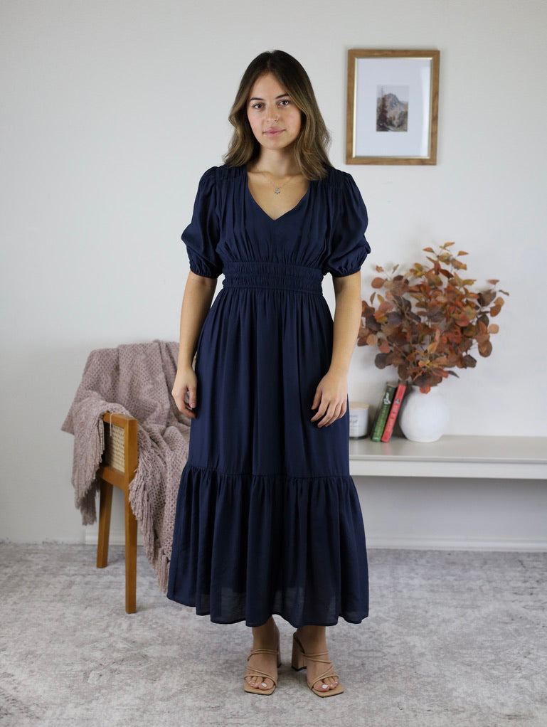 Midnight Garden Midi Dress