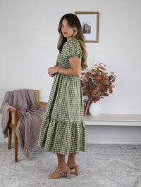 Dallas Gingham Midi Dress